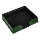 Dark Green Leatherette Conference Pad Holder, 17 x 14 Pads